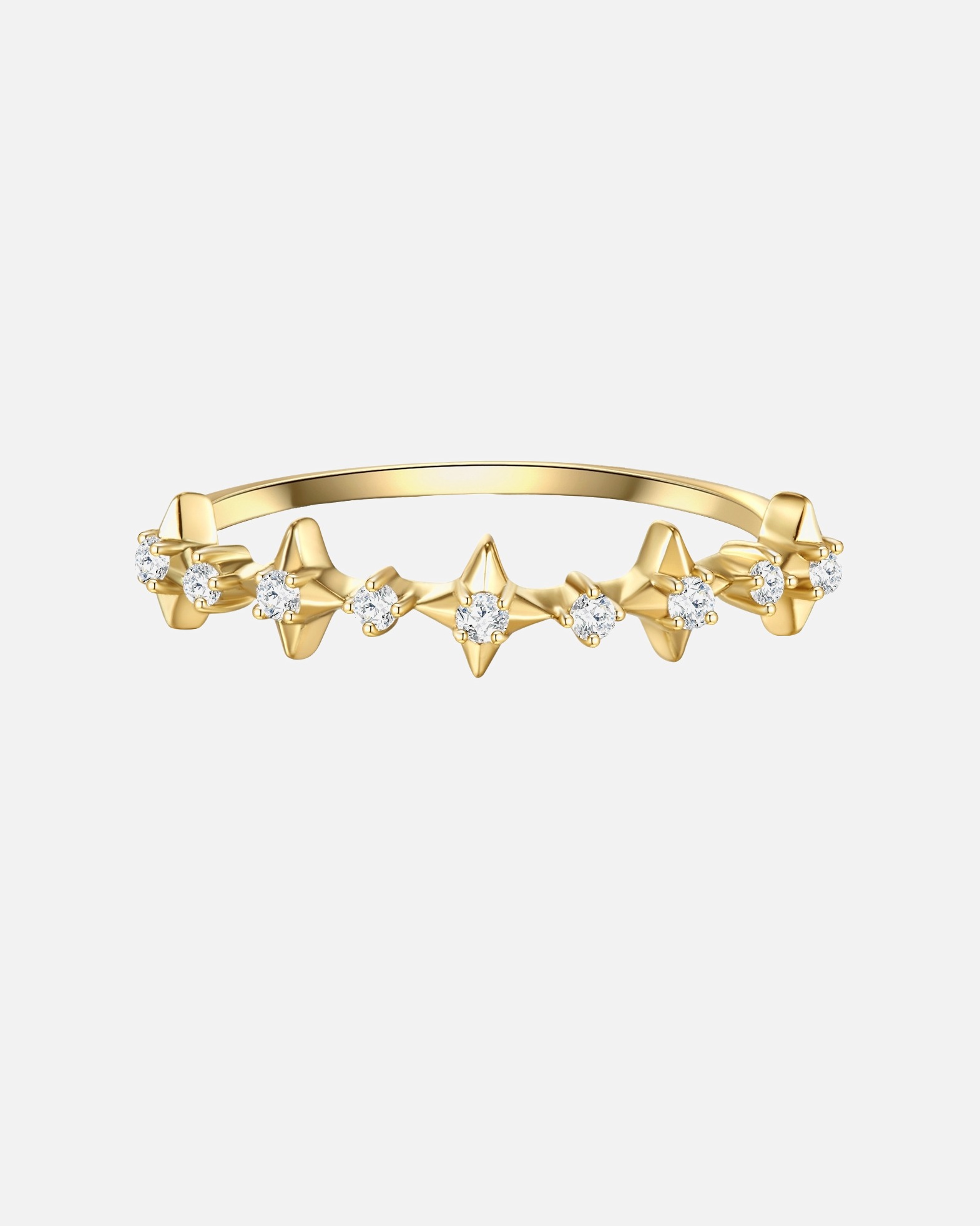 Ring für Weiblich Glanzstücke München Ring Sterling Silber Zirkonia in Gelbgold 48
