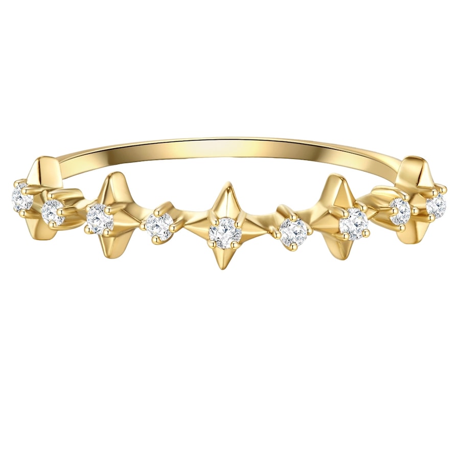 Glanzstücke München Ring Sterling Silber Zirkonia in Gelbgold 54 Damen
