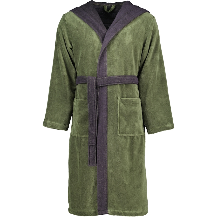 Vossen Bademäntel unisex Kapuze Poppy mud green/anthrazit - 0032 S