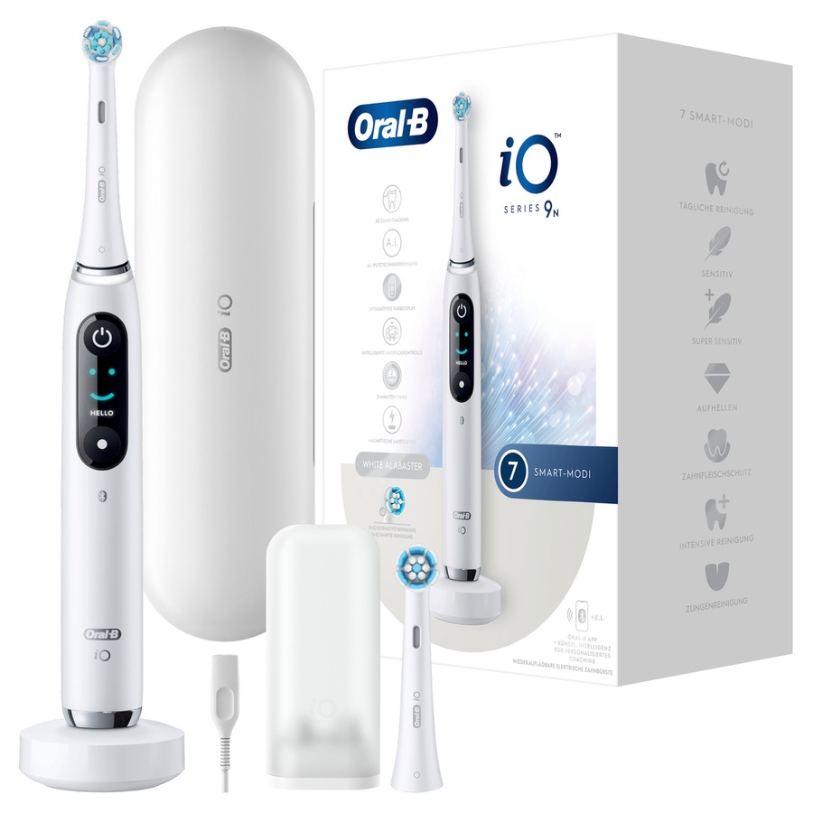 Oral-B iO 9 in Weiß + Lade-Reiseetui