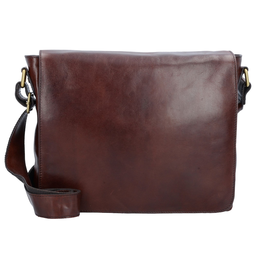 Leonhard Heyden Cambridge Messenger Leder 32 cm Laptopfach rotbraun Braun Herren