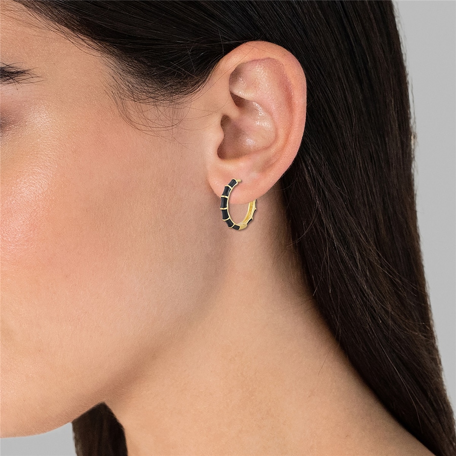 Glanzstücke München Creolen Sterling Silber in Gelbgold 18,2 mm Damen