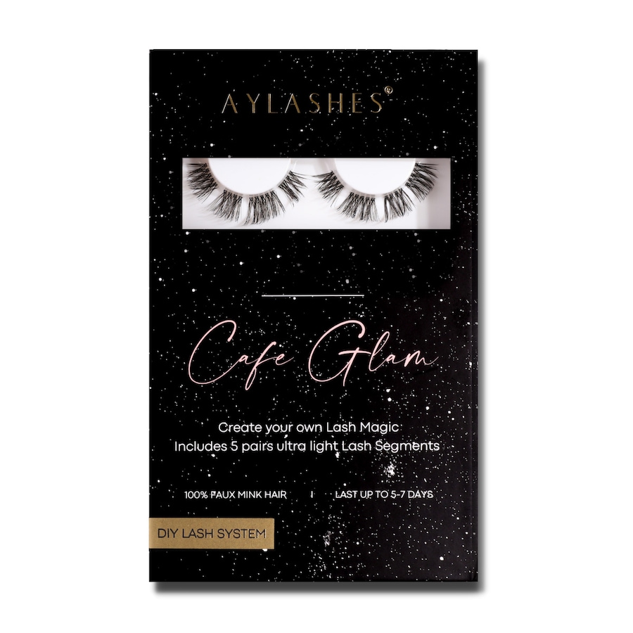 Aylashes MAXI BOX - 5 PAAR SCHWARZ. CAFE GLAM (8mm-10mm) Damen