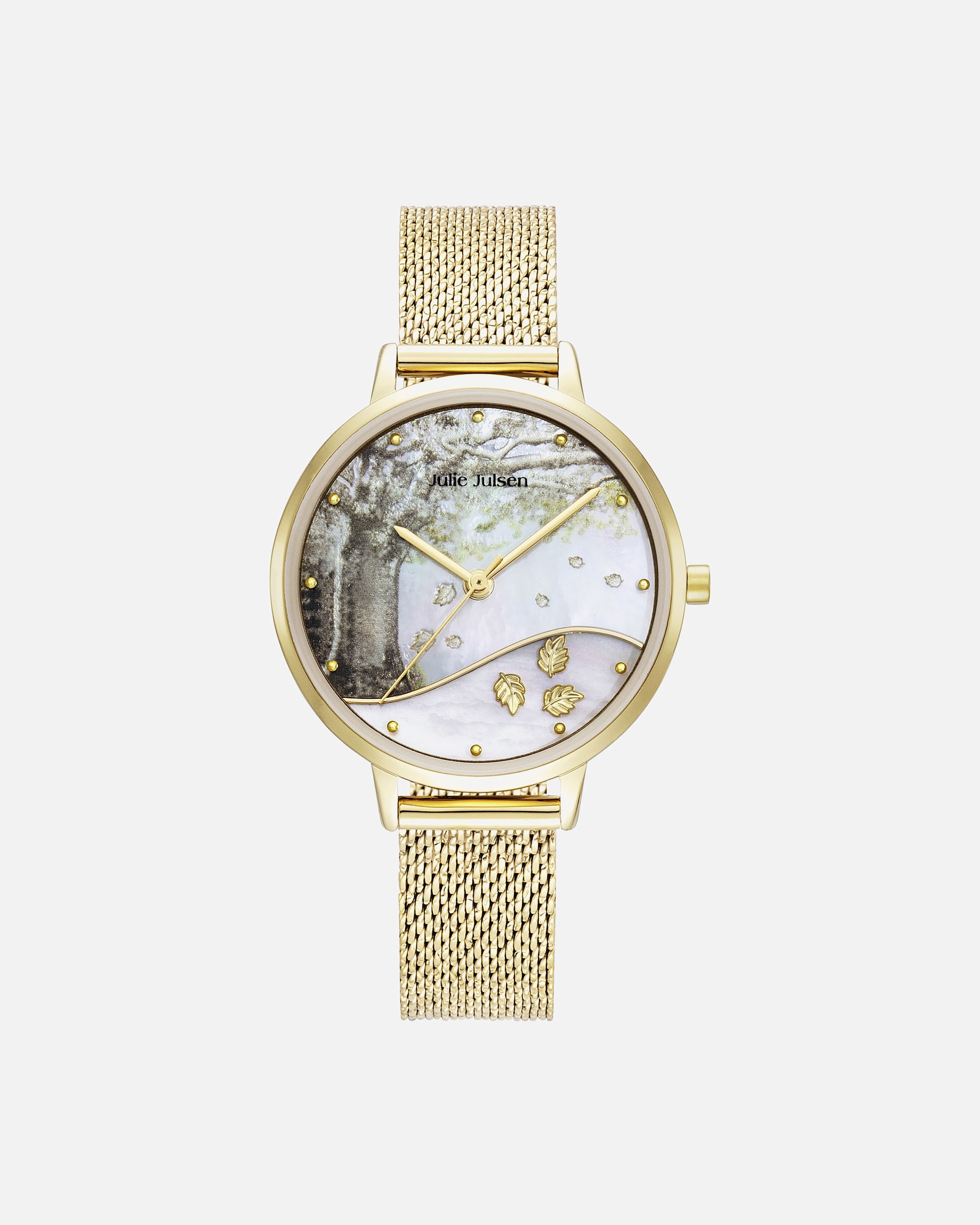 Uhr für Weiblich Julie Julsen Damenuhr Edelstahl Quarzwerk gelb vergoldet