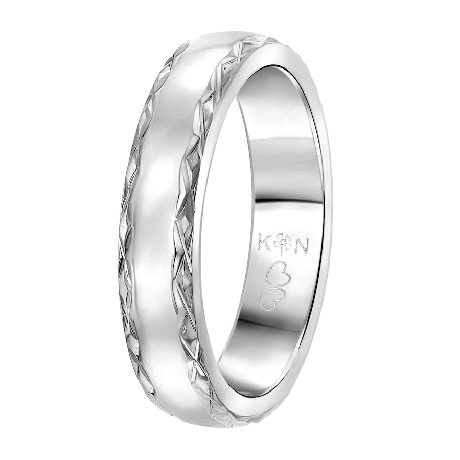 Lucardi Ringe 'Marseille' Stahl - silbern 52mm Herren