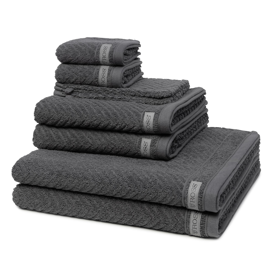 ROSS Smart 8-teilig Handtuch-Set Schiefer Schwarz