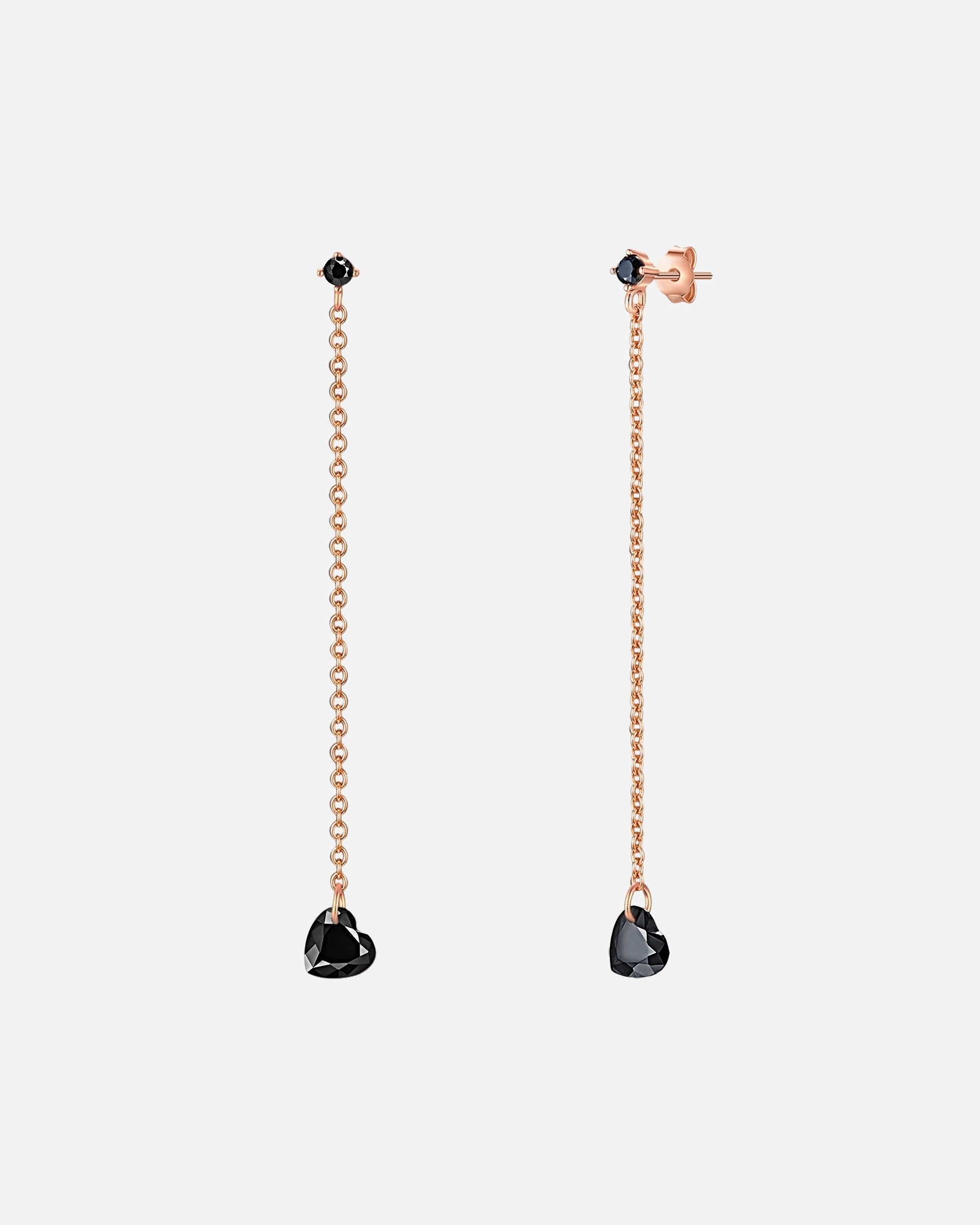 Ohrringe für Weiblich Glanzstücke München Ohrhänger Herz Sterling Silber Spinell in Roségold 8,7 mm