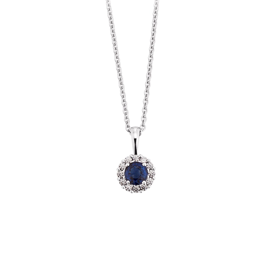 Orolino Halskette 585/- Gold Brillant weiß 0,12ct. 45cm Damen