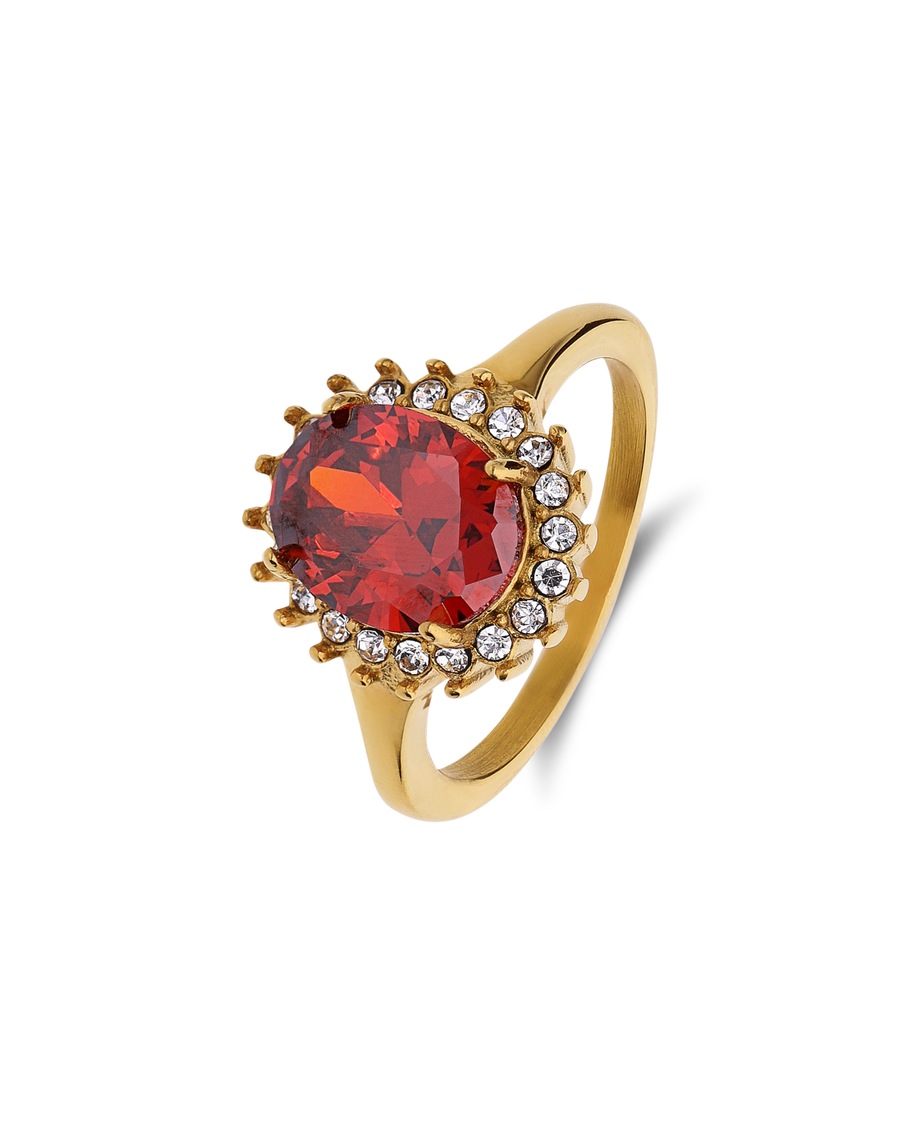 Lucardi Ringe Rot - 57mm Damen