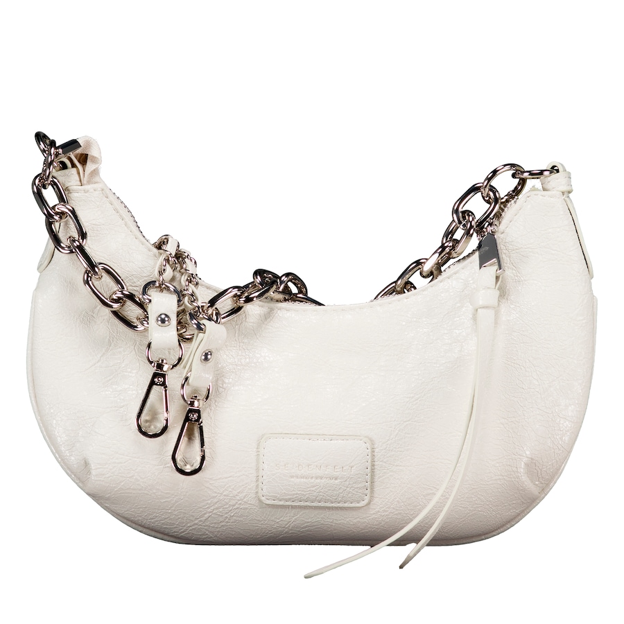 Seidenfelt Umhängetasche Vejen Halfmoon Pochette Glossy White Damen