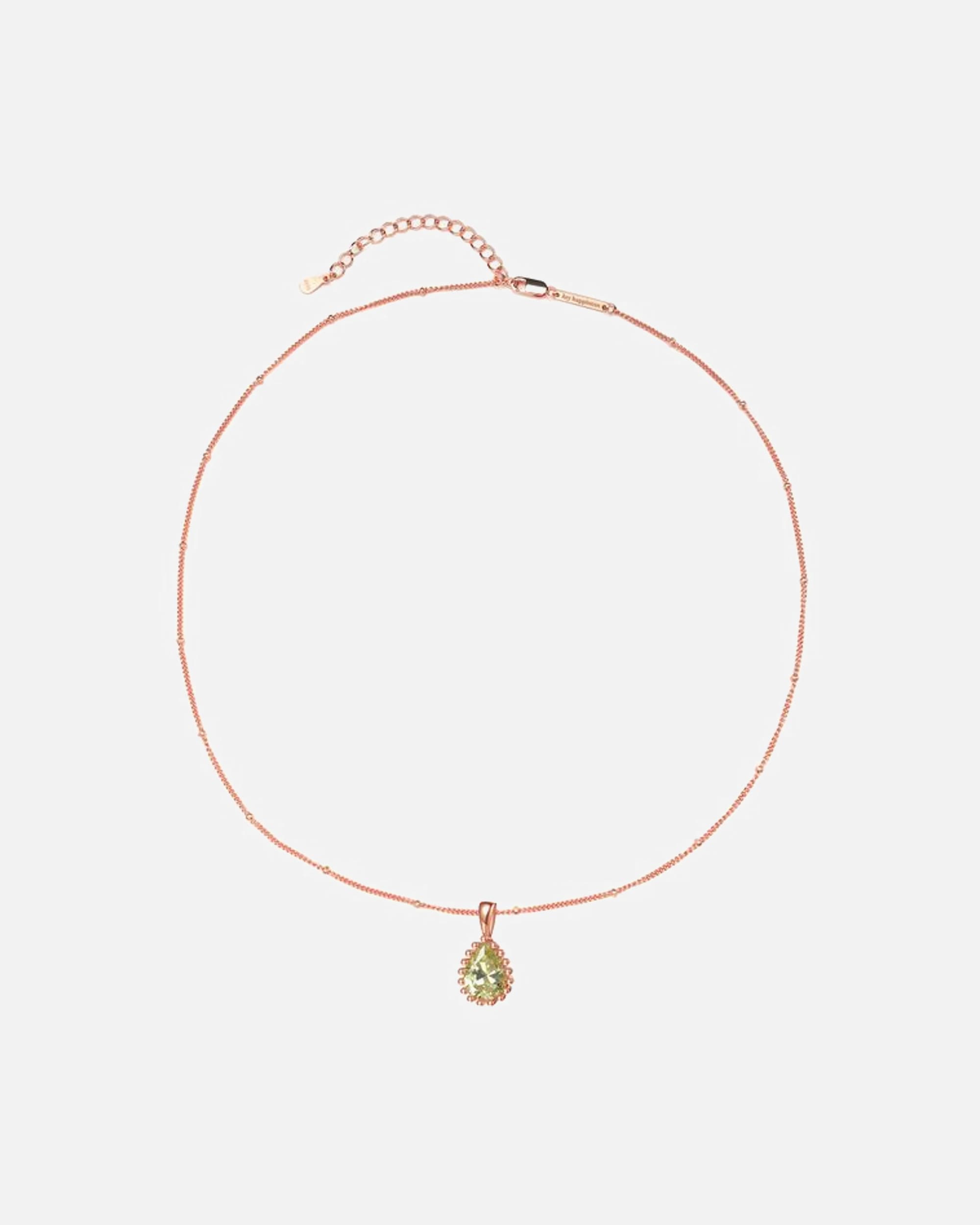 Halskette für Weiblich Hey Happiness Default Brand Line August Geburtsstein Halskette – 925 Sterling Silber Gold