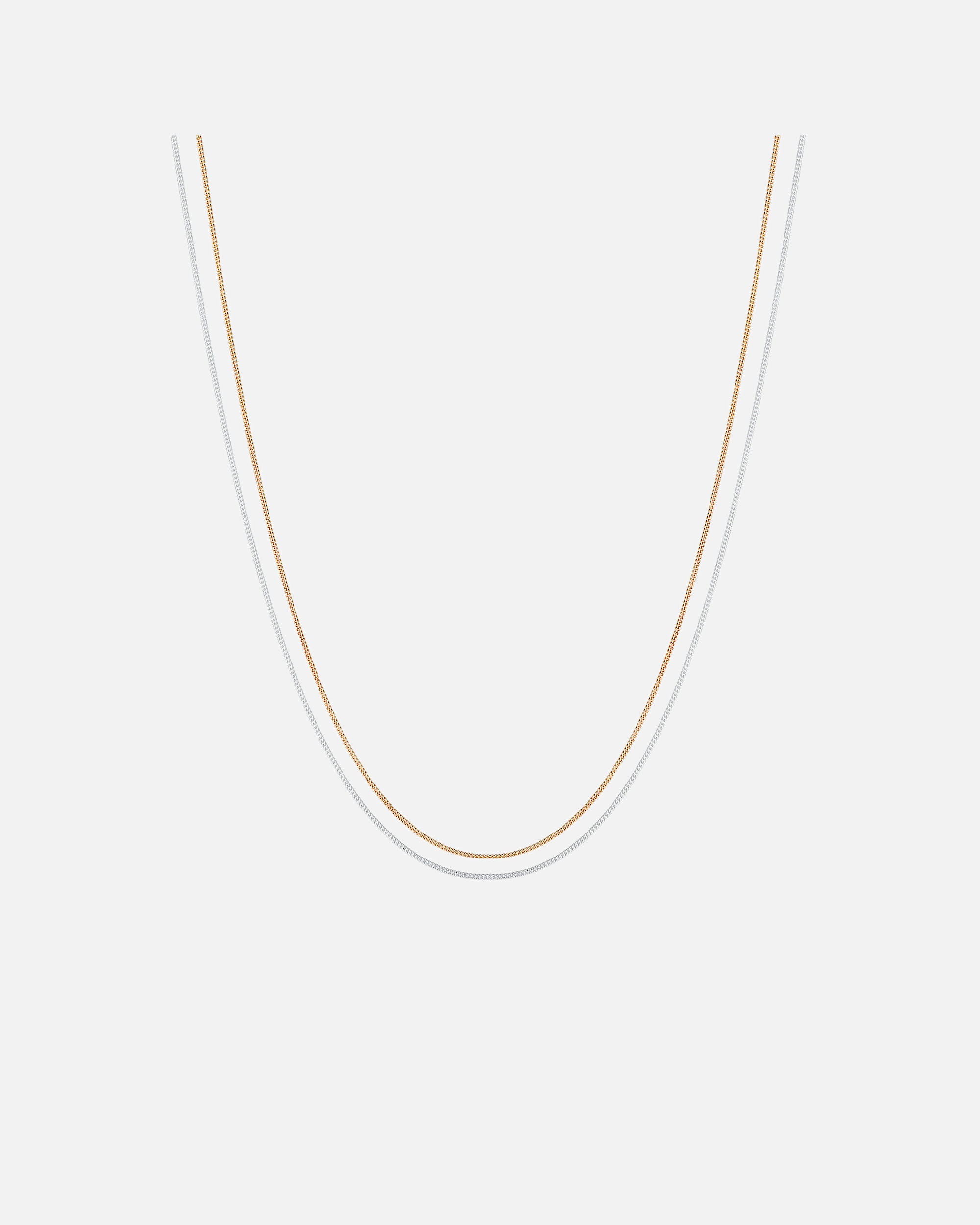 Halskette für Weiblich Elli Elli Halskette Basic Panzerkette Klassisch 2er Set 925 Silber 45