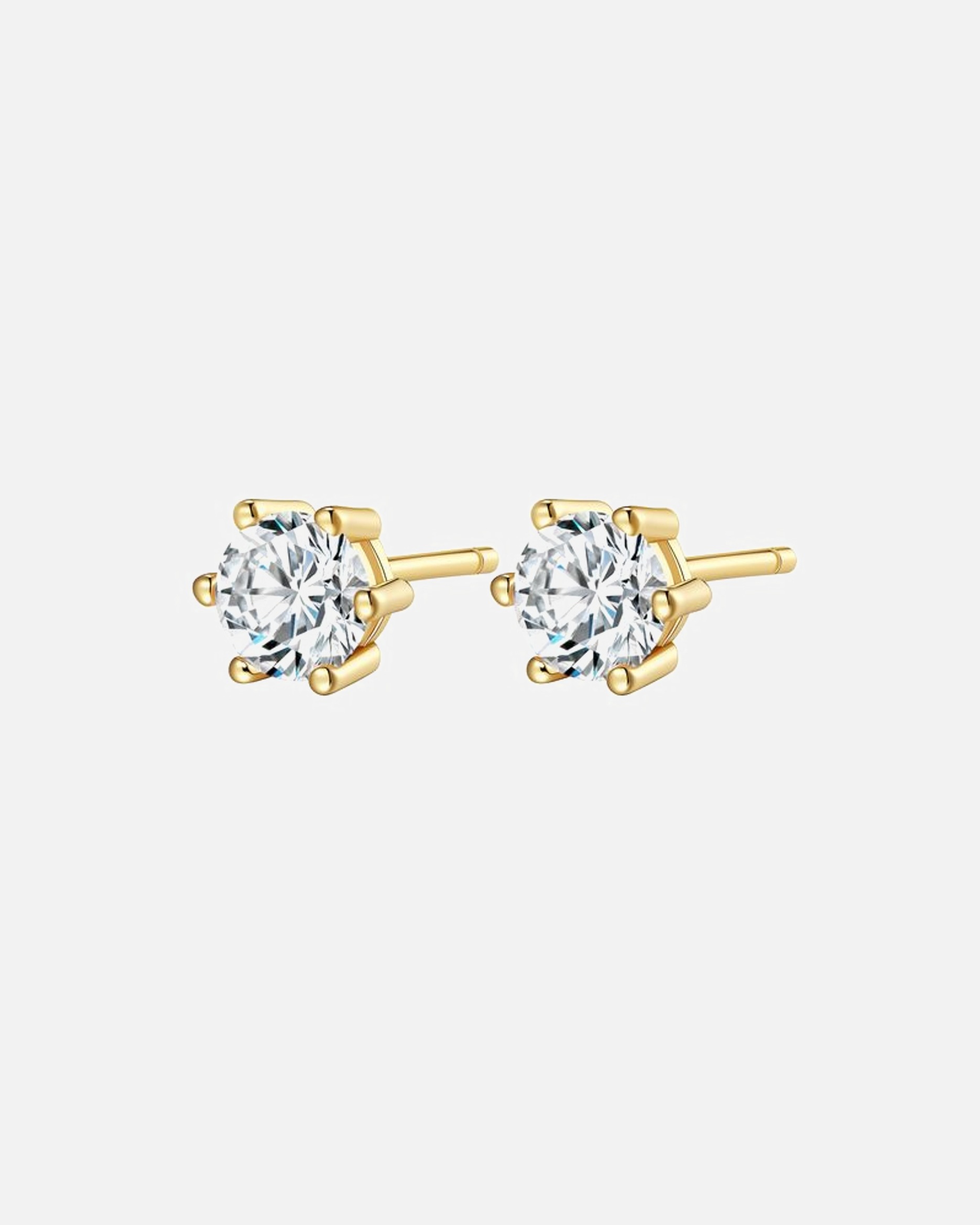 Ohrringe für Weiblich Hey Happiness Default Brand Line Diamant Optik Ohrstecker – 925 Sterling Silber Ohrringe – hypoallergen Gold