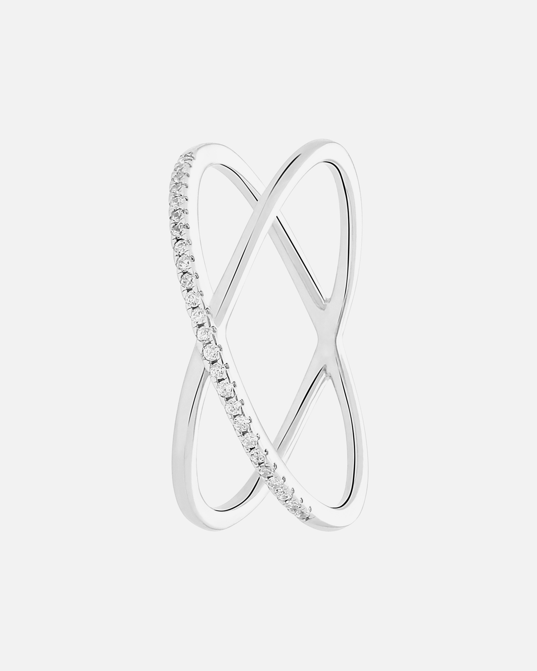 Ring für Weiblich Lucardi Ring 925 Silber - Weißgold Silber - 62mm