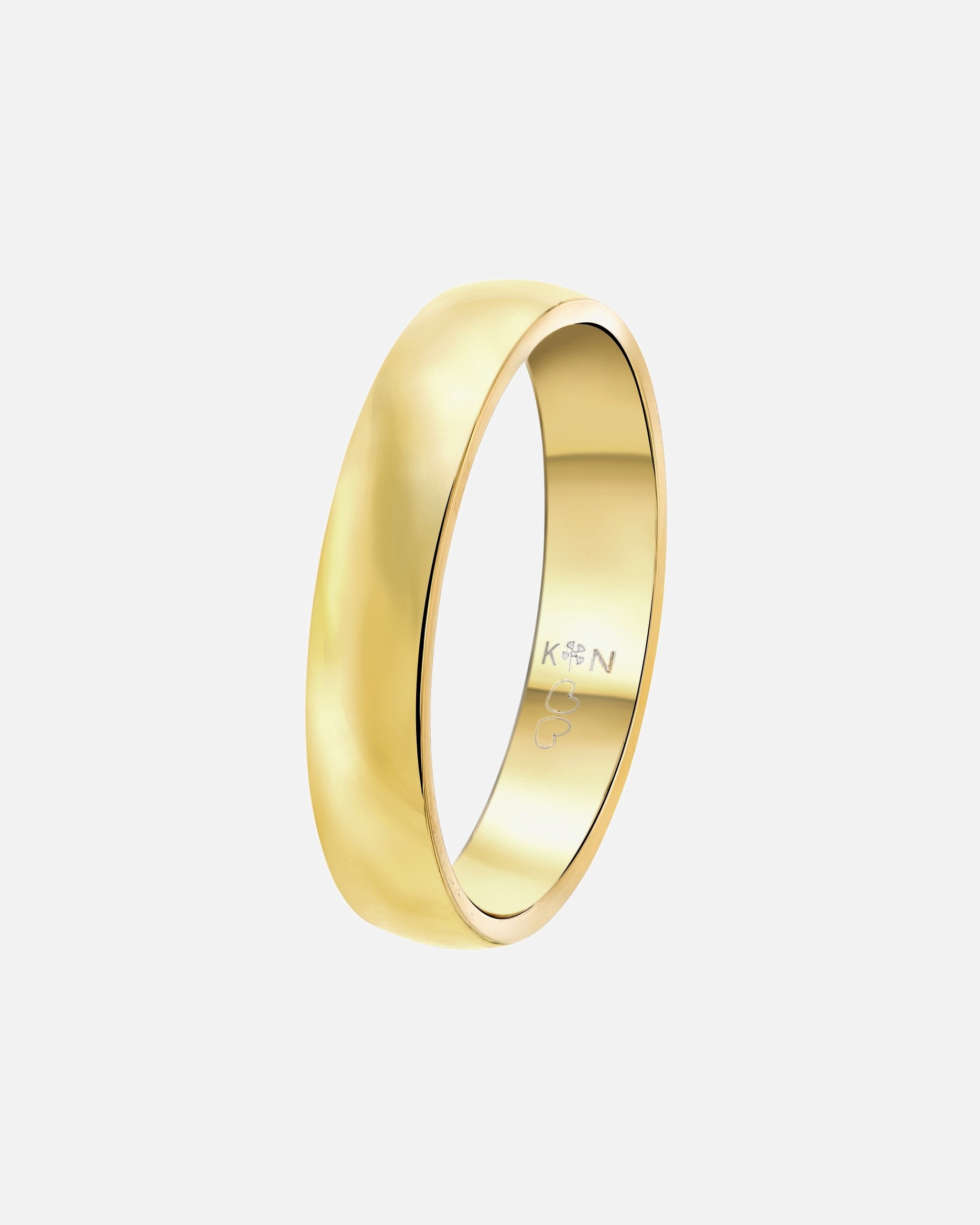 Ring für Männlich Lucardi Ringe 'Malaga' Stahl - goldfarbig 57mm