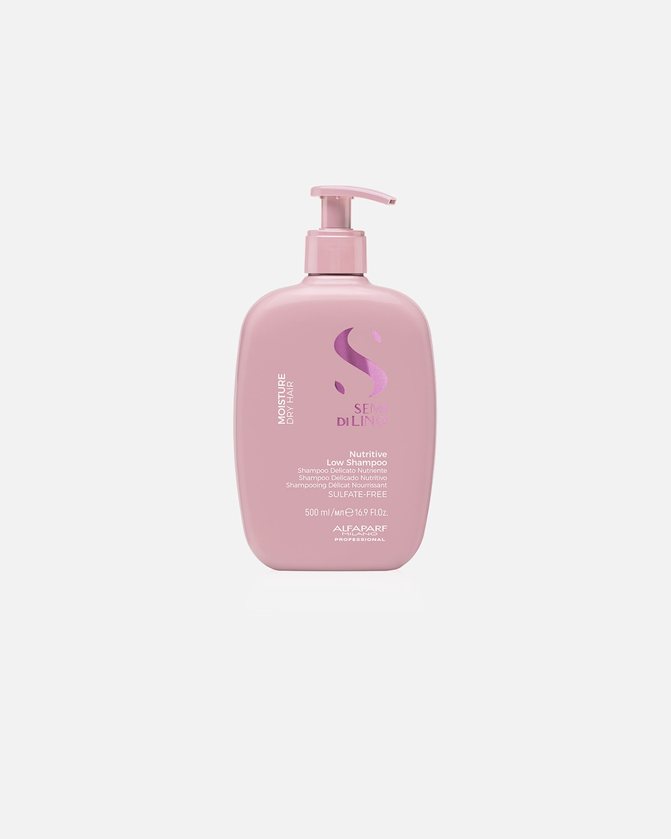 Shampoo für Unisex ALFAPARF MILANO SEMI DI LINO MOISTURE nährstoffarmes Shampoo 500 ml