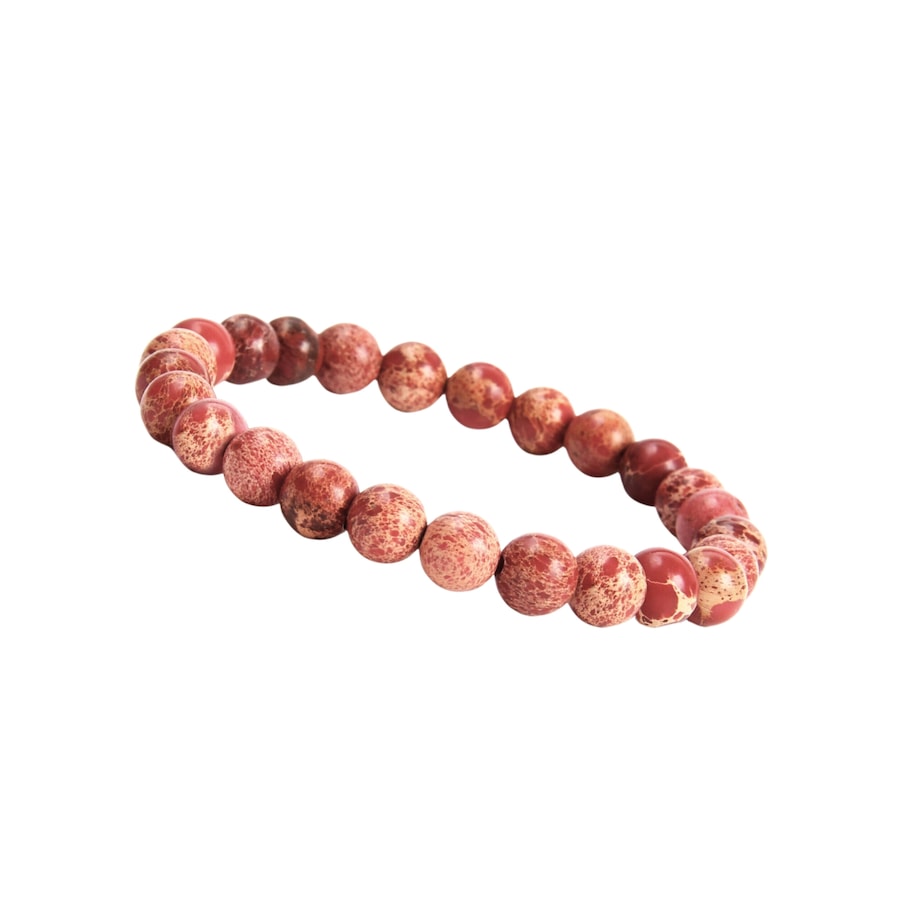 GOOD.designs Perlenarmband aus hochwertigen Natursteinen Rot Damen