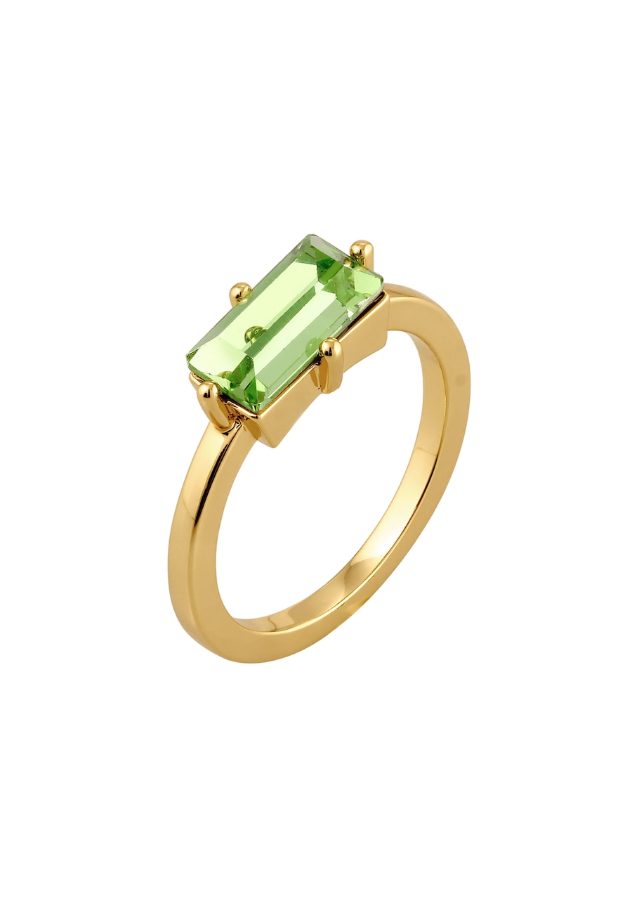 Elli Glas Kristalle Grün Goldfarben 56 Damen