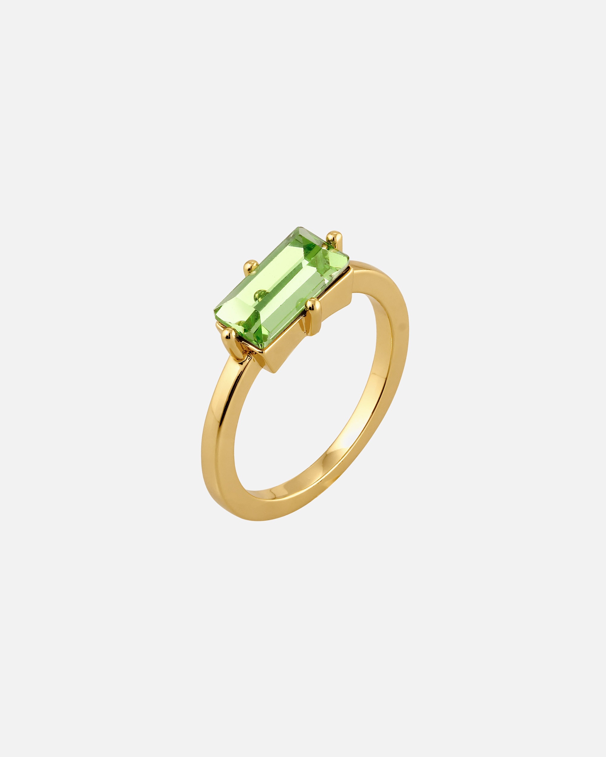 Ring für Weiblich Elli Glas Kristalle Grün Goldfarben 58