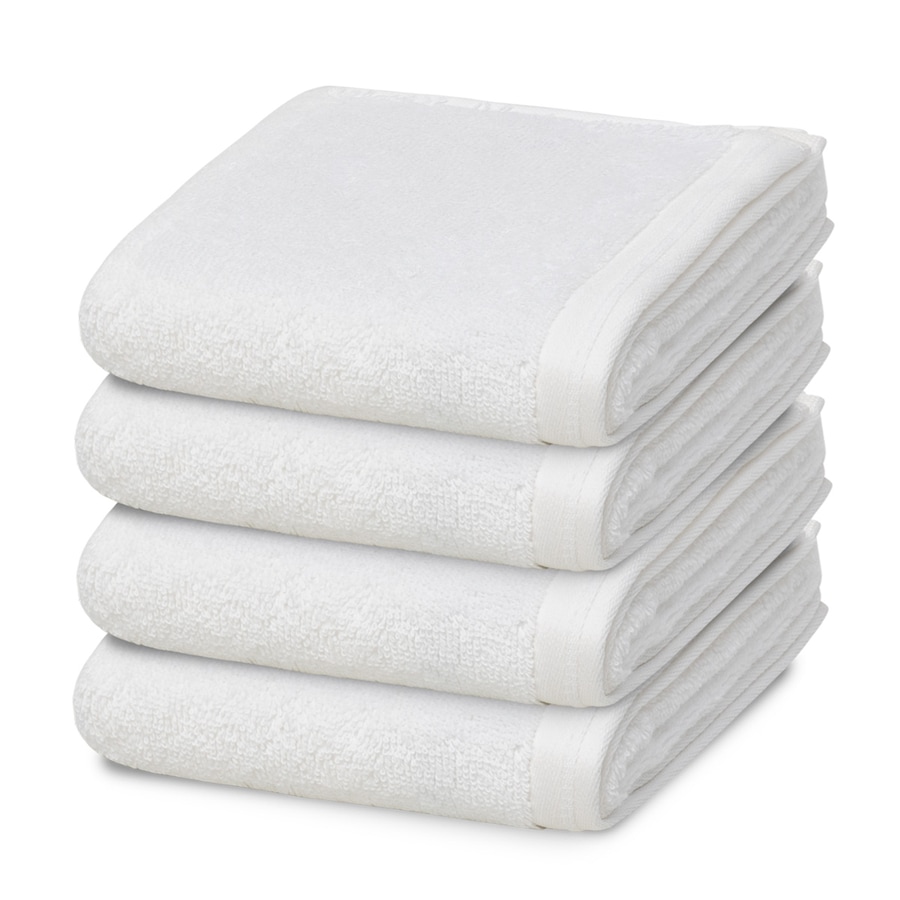 Vossen Vegan Life 4er Set Gästetuch Weiß Weiss