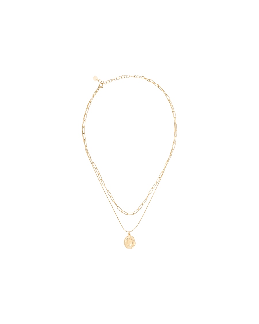 A&C Oslo – Nordic Design Jewellery Kette Mit Anhänger 'Steel - Raw Coll' gold Hellbraun Damen