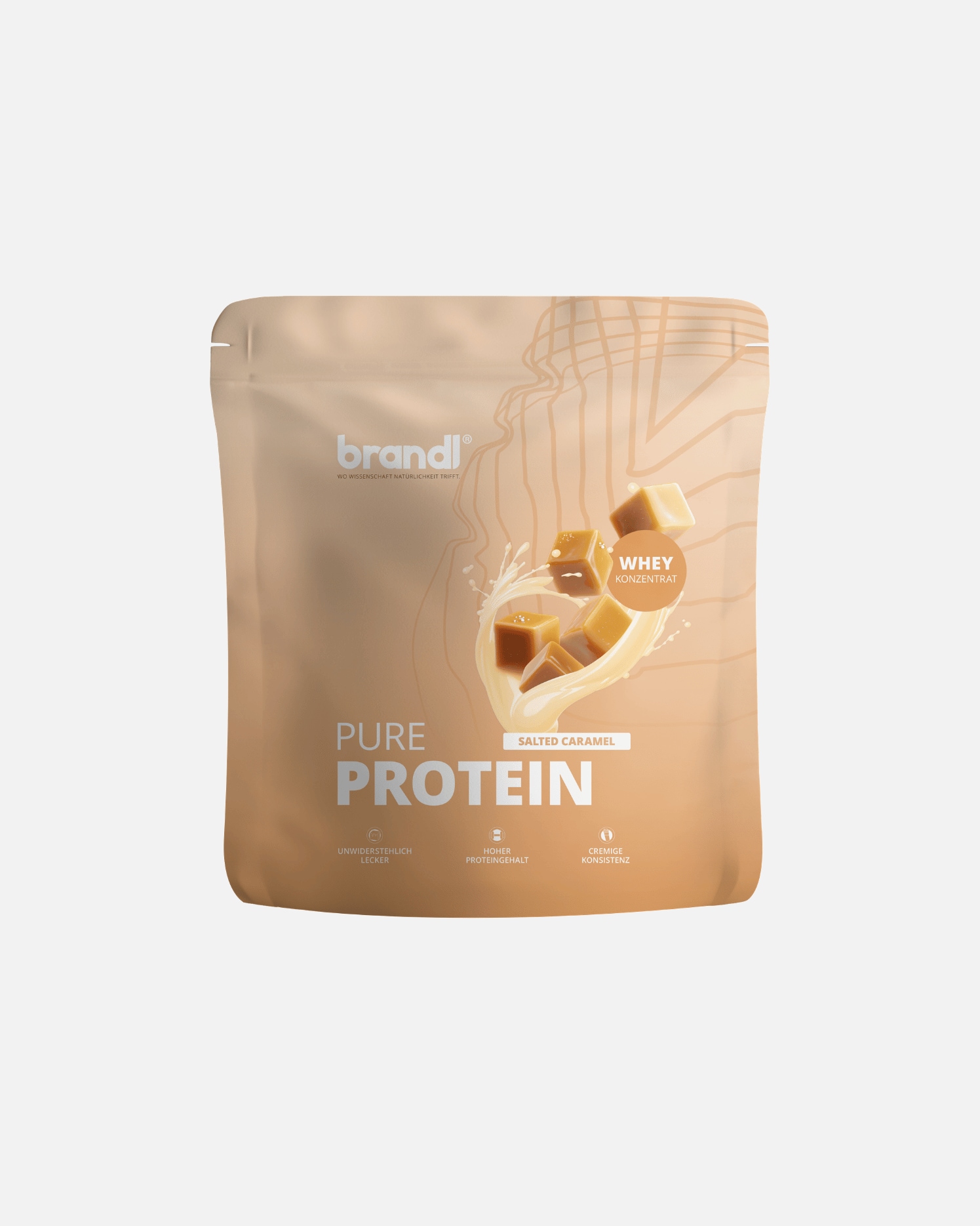 Protein & Shakes für Unisex Brandl Nutrition Proteinpulver aus Whey Salted Caramel