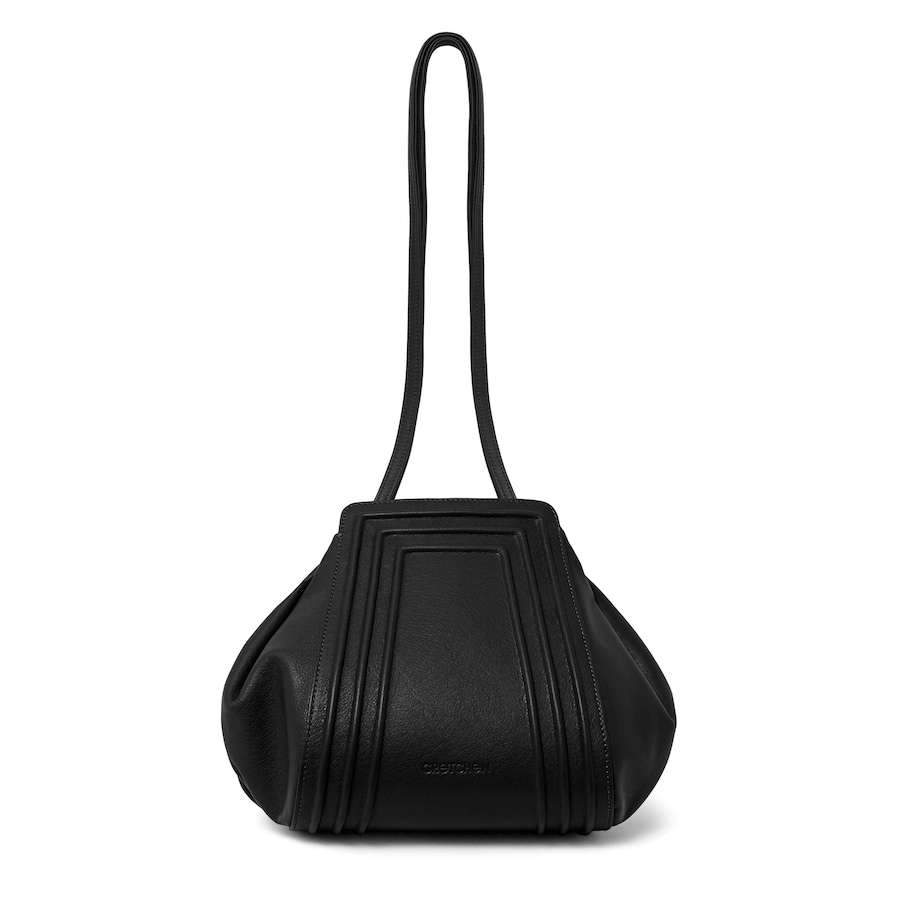 Gretchen Schultertasche aus italienischem Kalbsleder schwarz