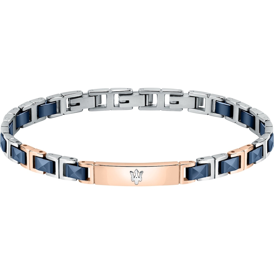 Maserati Armband Edelstahl, Keramik blau Herren