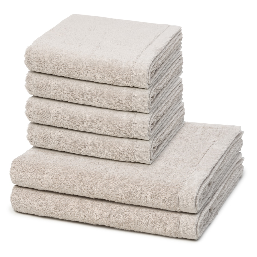 Cawö Handtuch-Set Lifestyle (6-teilig) Travertin Silber