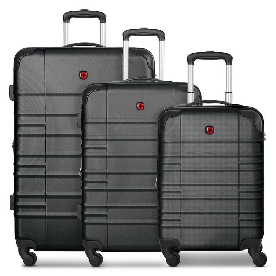 Wenger Amplar Evo 4 Rollen Kofferset 3-teilig mit Dehnfalte black Schwarz Herren