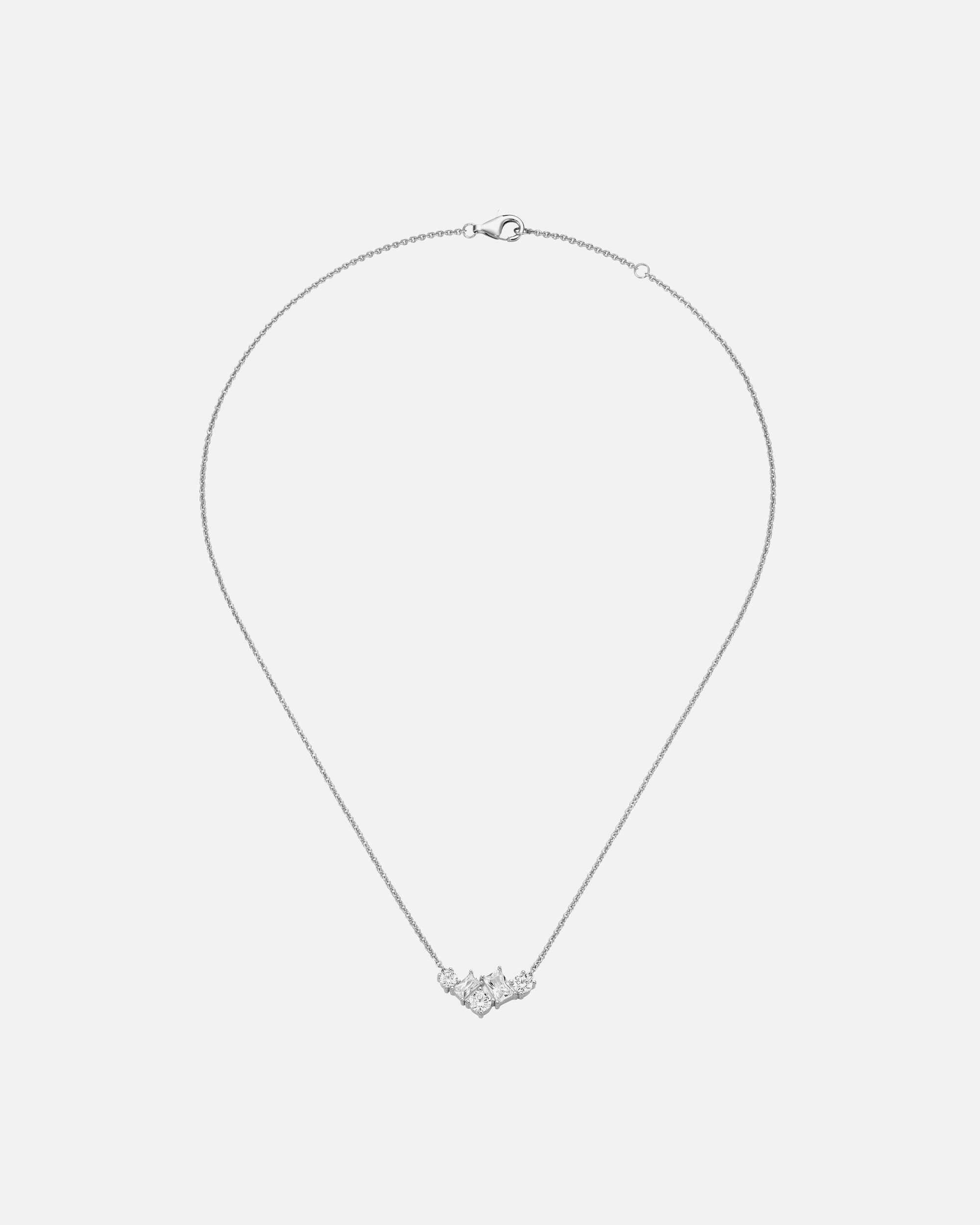 Halskette für Unisex Smart Jewel Collier mit weißen Zirkonia Steinen, Silber 925 Silber
