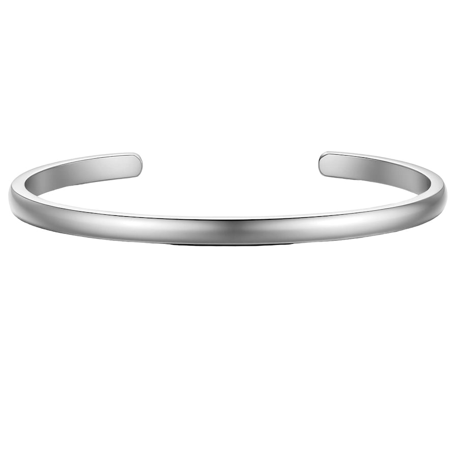 Glanzstücke München Armreif aus Edelstahl in Silber 17,0 cm, flexibel einstellbar Damen