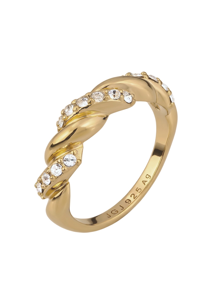 Elli Twisted Look mit Kristallen von Swarovski 925 Sterling Silber 52 Damen
