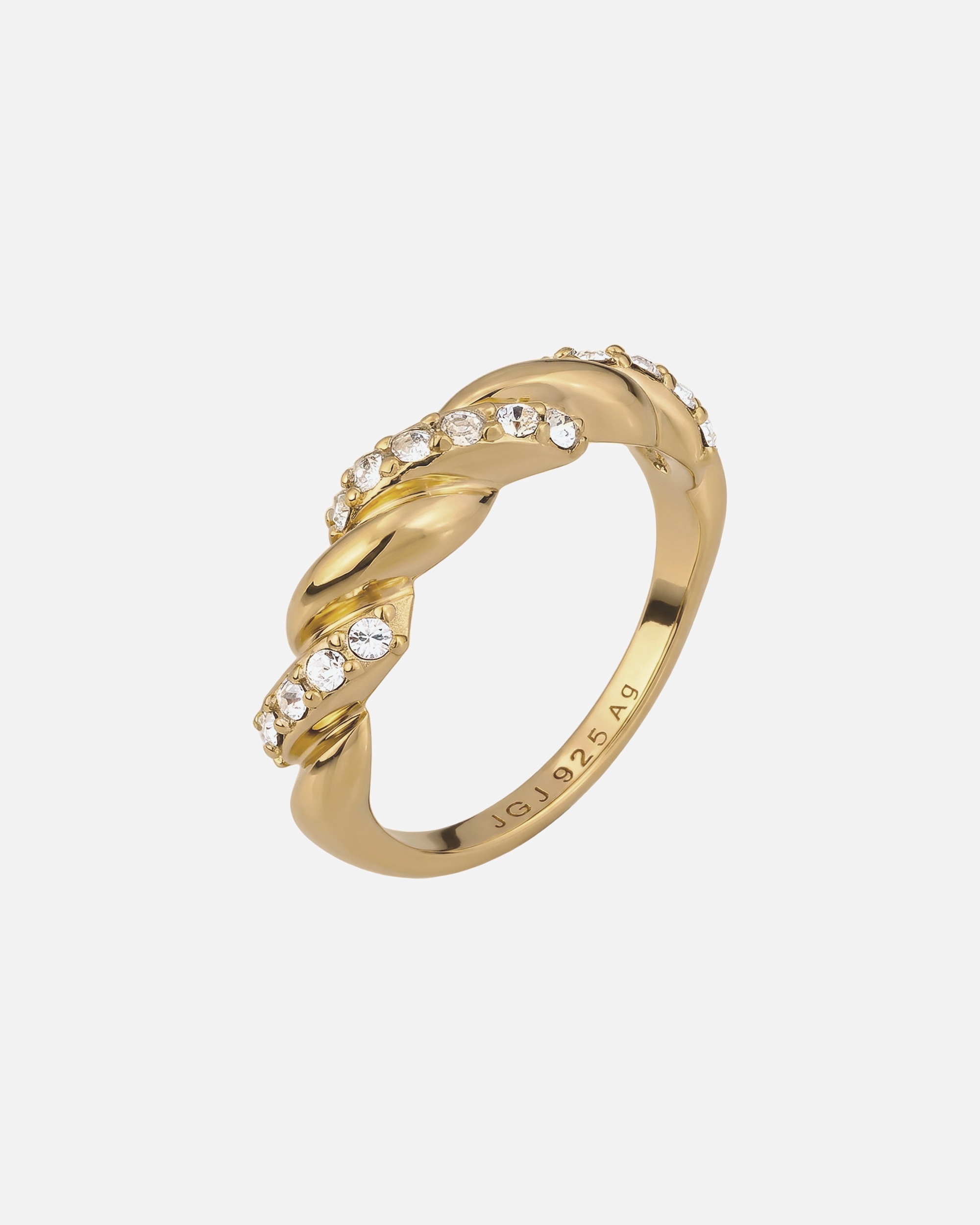Ring für Weiblich Elli Twisted Look mit Kristallen von Swarovski® 925 Sterling Silber 56