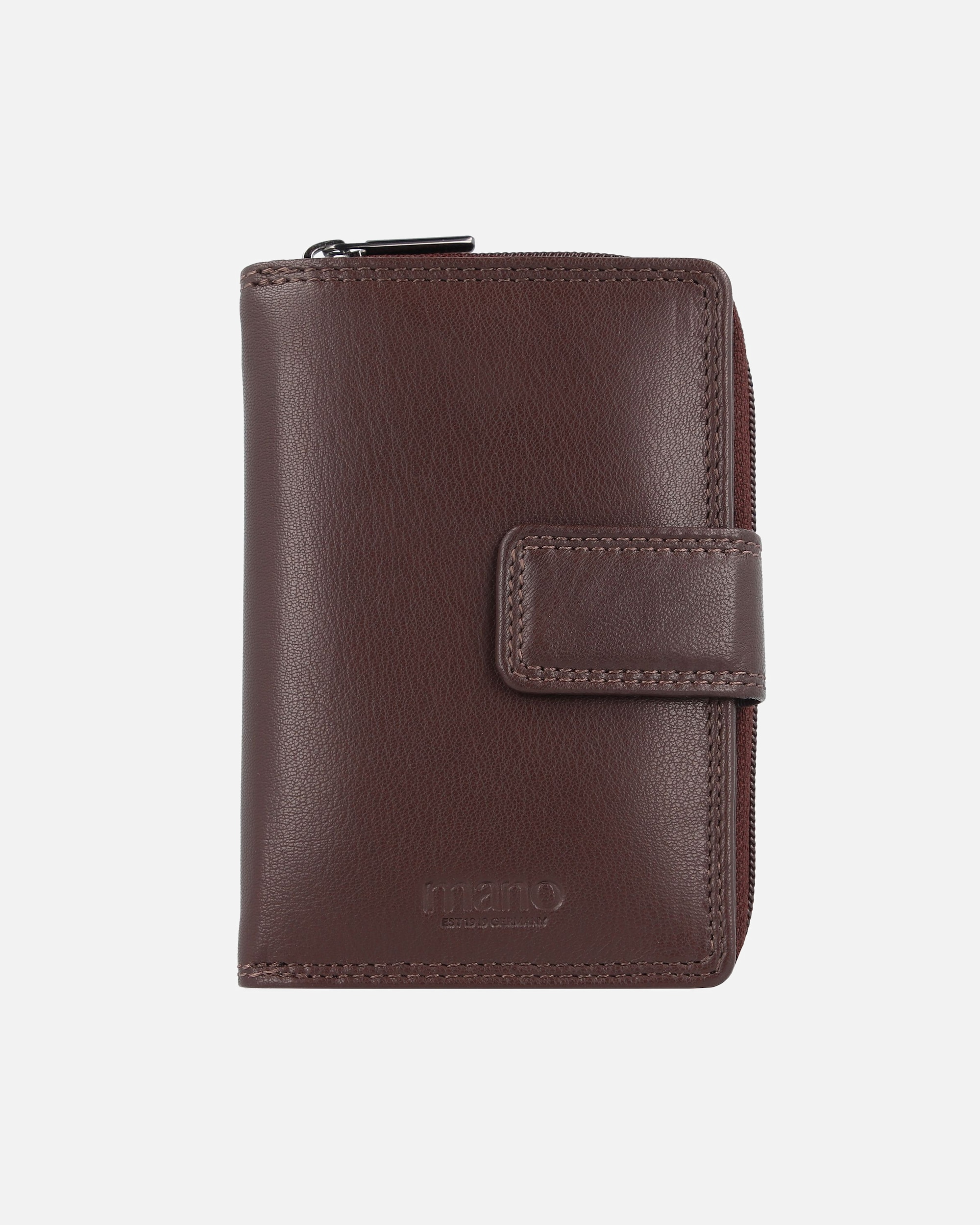 Portemonnaie für Weiblich mano Donna Giulia Damengeldbörse dunkelbraun
