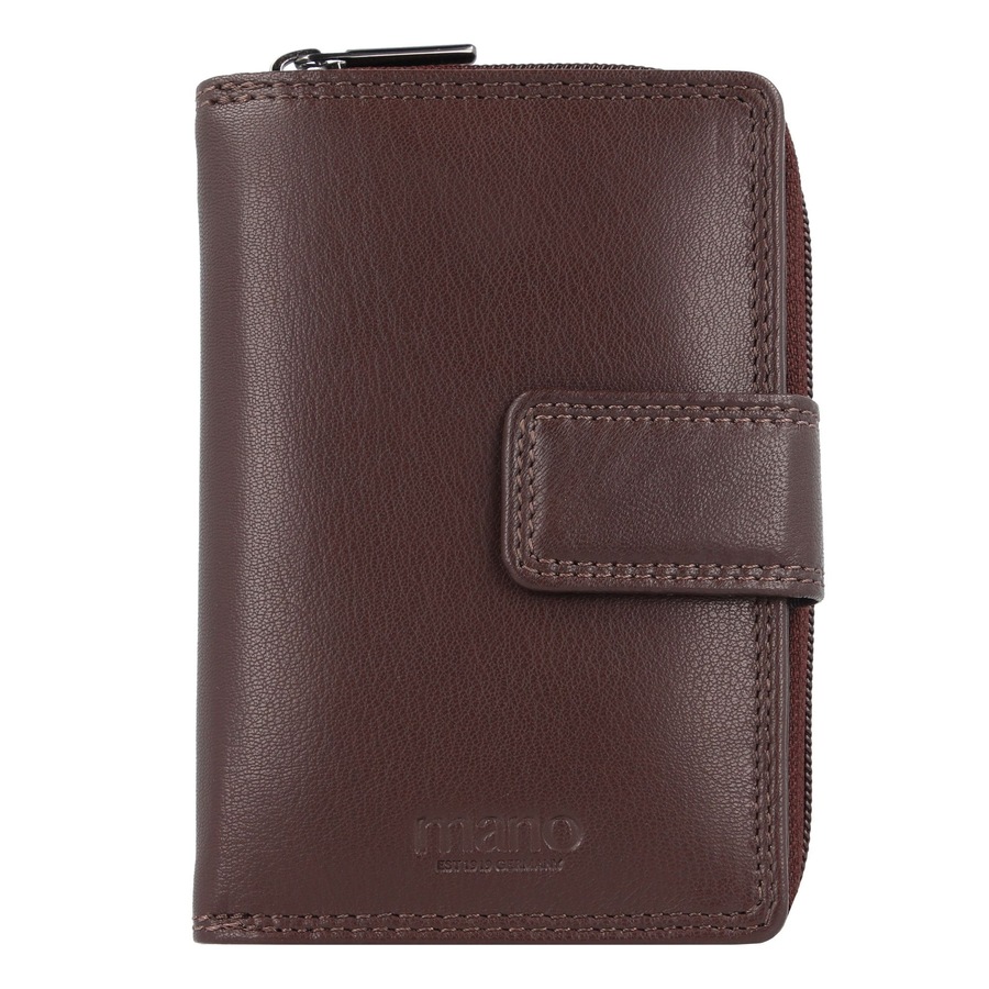mano Donna Giulia Damengeldbörse dunkelbraun Braun Damen