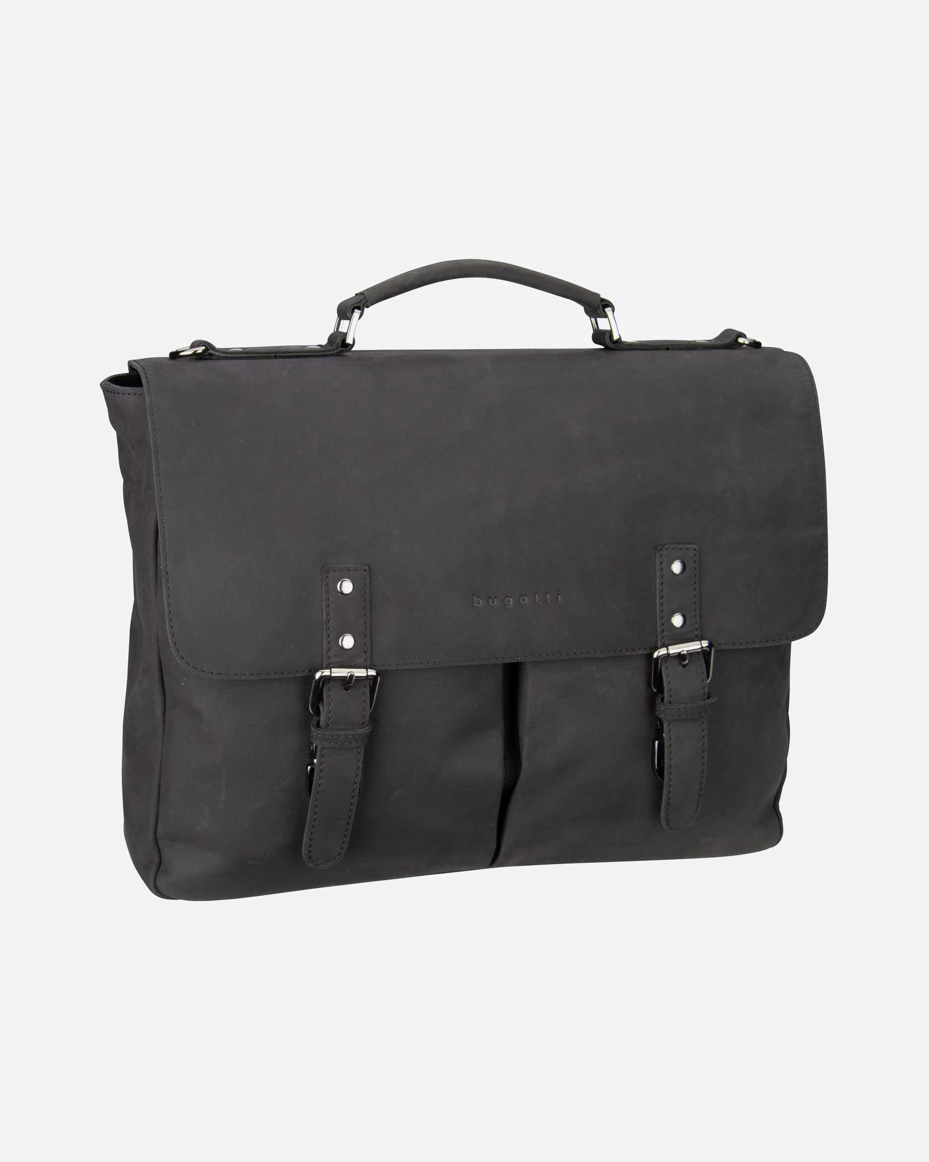 Laptoptasche für Männlich Bugatti Aktentasche Luca With Flap Schwarz