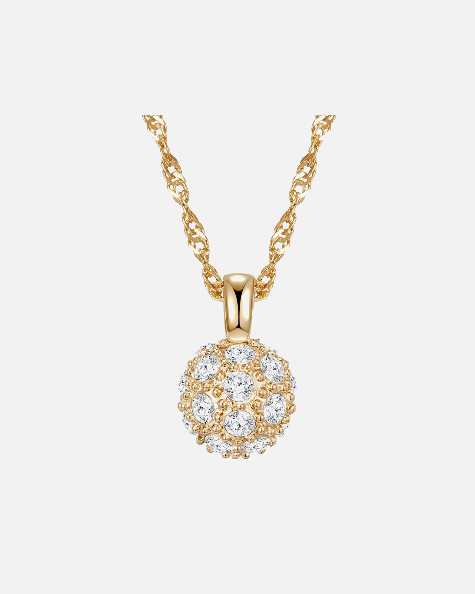 Halskette für Weiblich Lulu & Jane Halskette Metall-Legierung verziert mit Kristallen von Swarovski® in Gelbgold 40,0 cm Basiskette + 5,0 cm Verlängerung