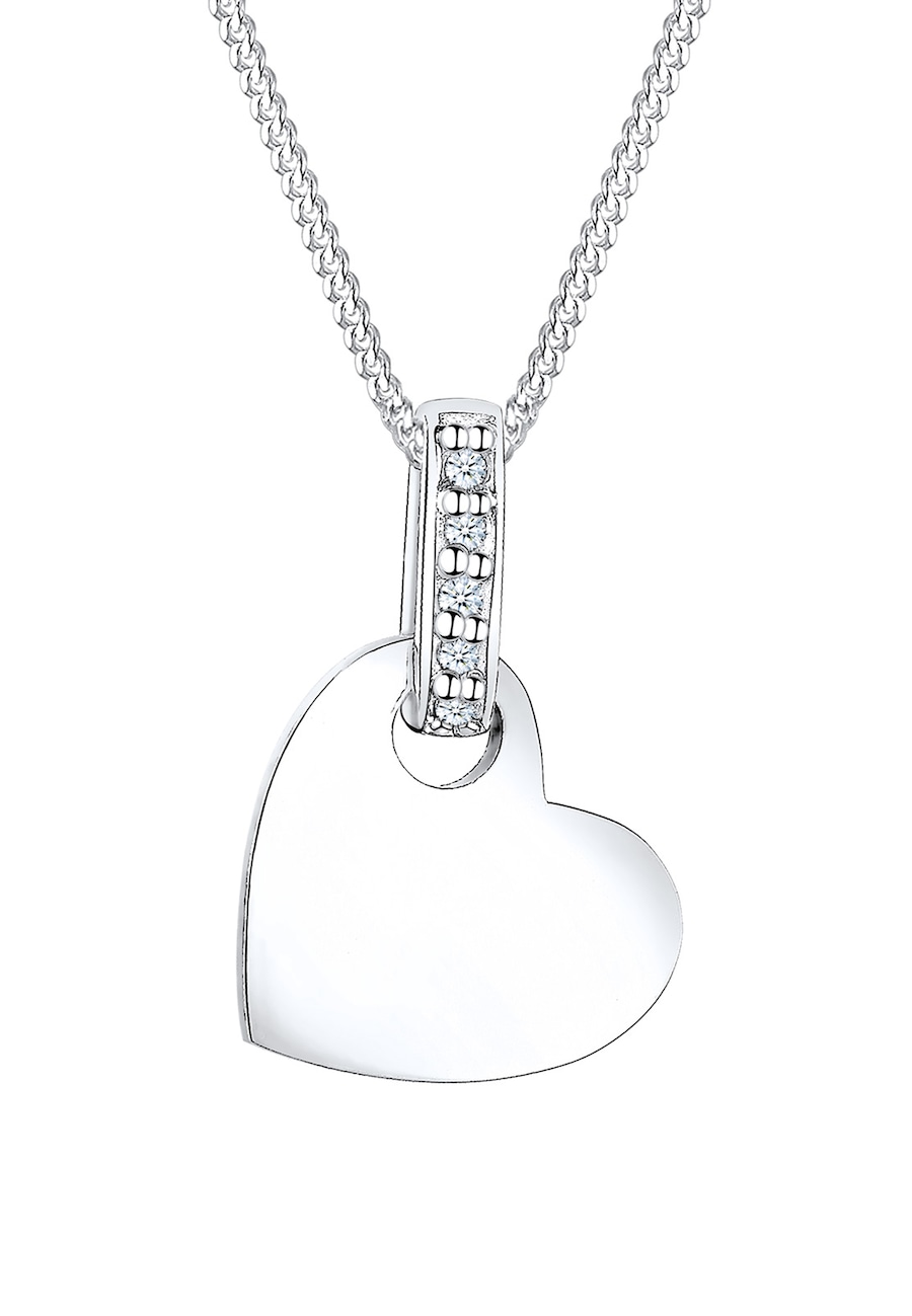 Elli DIAMONDS Herz Liebe Diamant (0.025 ct.) 925 Silber 45 Damen