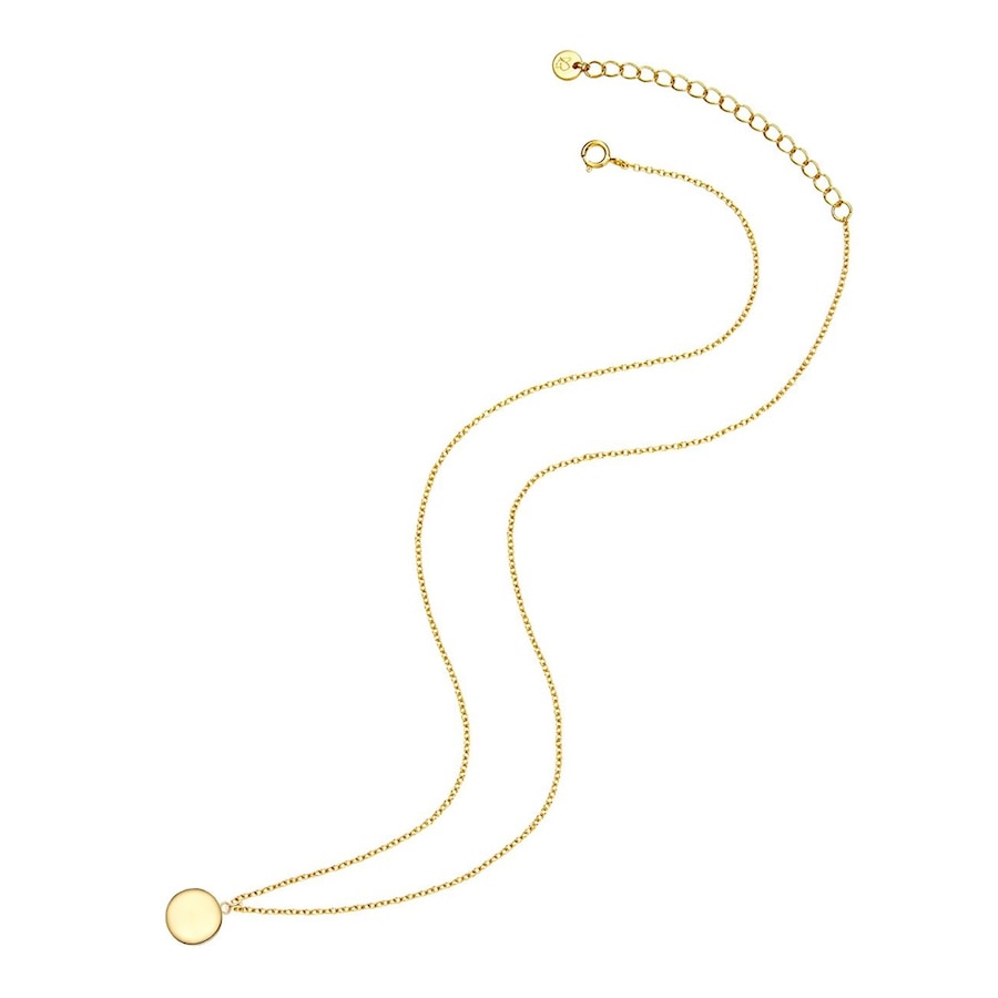 Glanzstücke München Halskette Kreis Sterling Silber in Gelbgold Gold Damen