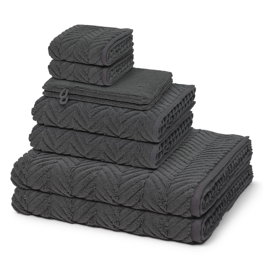 ROSS Sensual Skin 8-teilig Handtuch-Set Anthrazit Schwarz