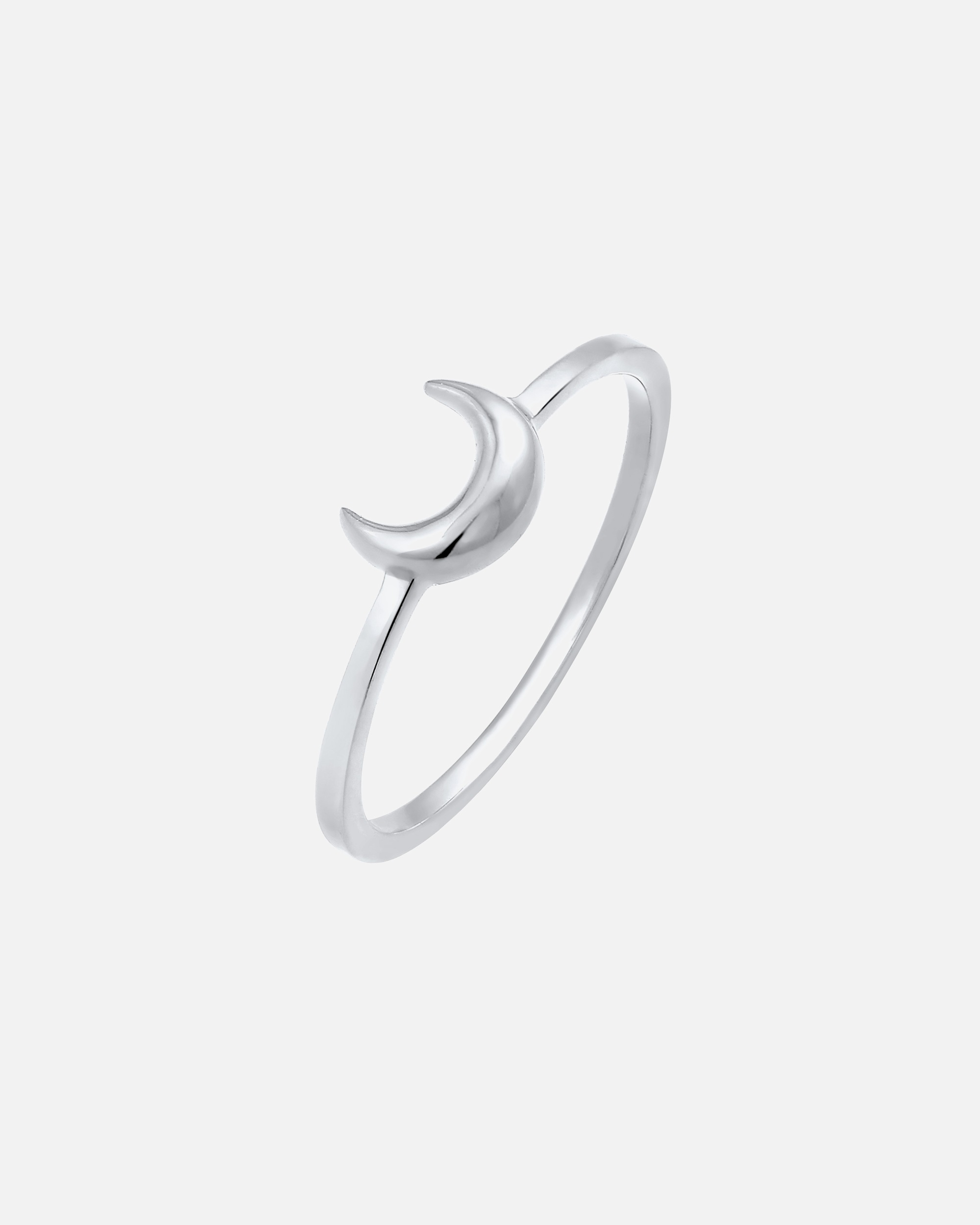 Ring für Weiblich Elli Halbmond Mond Astro Basic 925 Silber 54