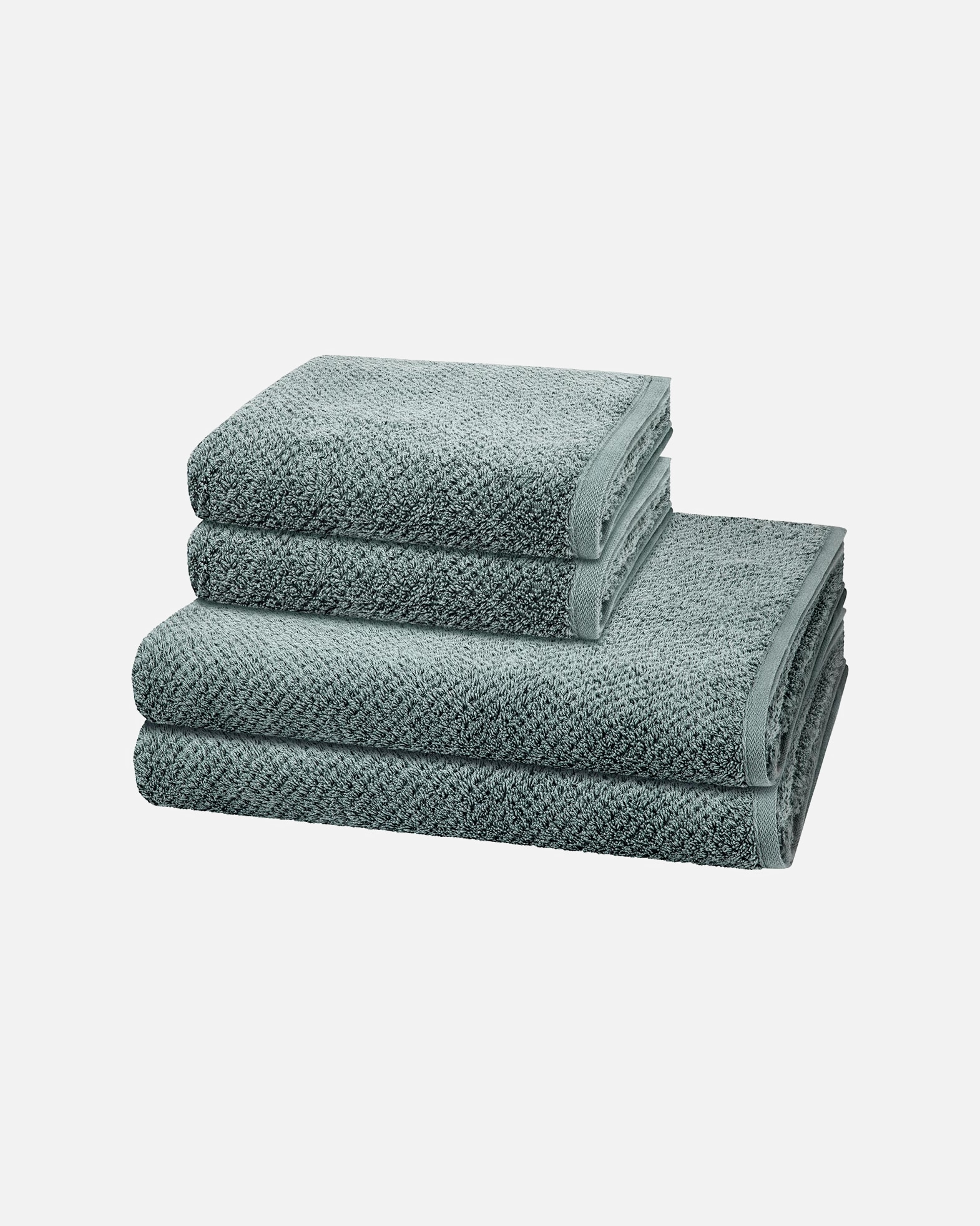 Handtuch für Unisex Cawö Handtuch-Set Pure (4-teilig) Mystic green