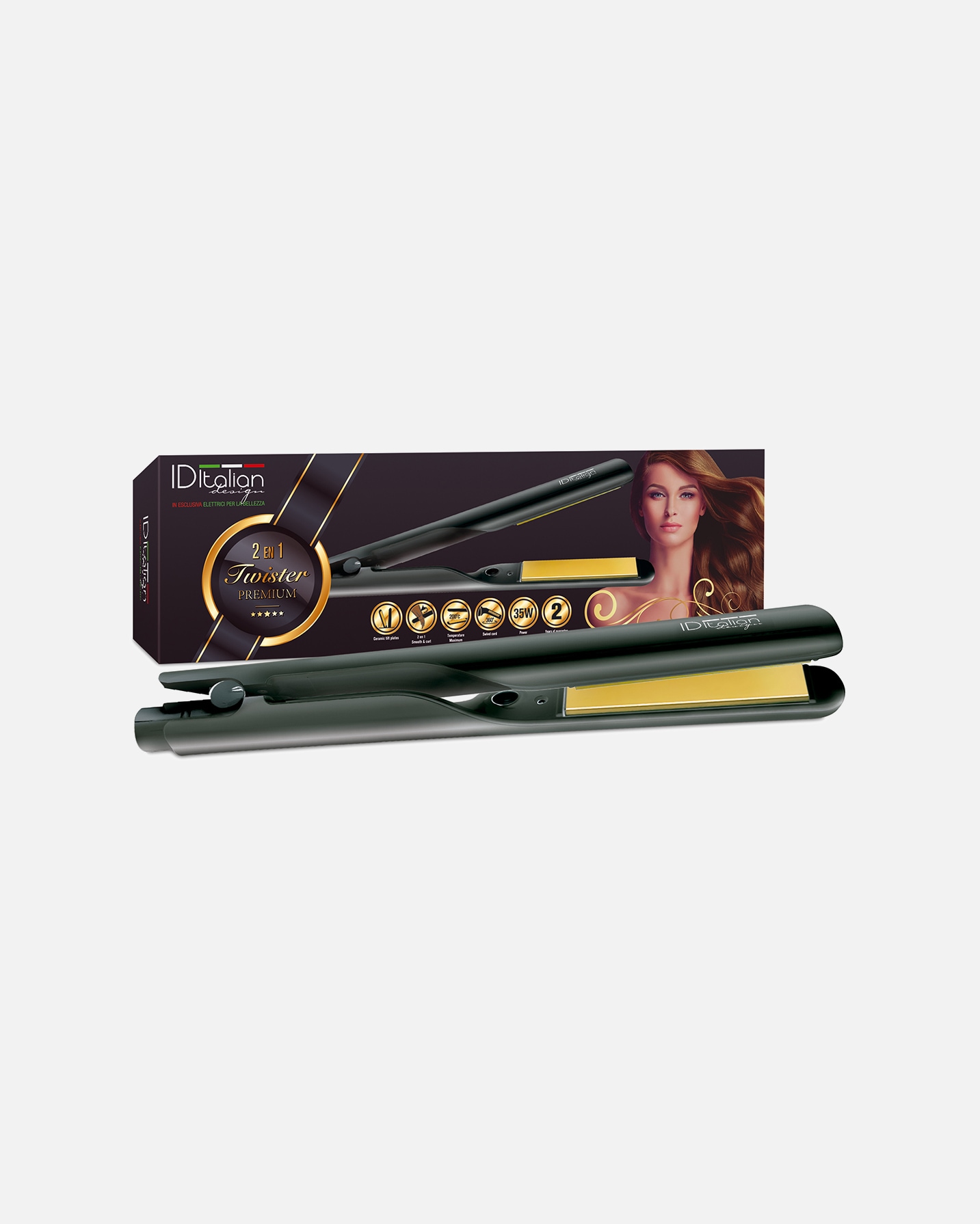 Glätteisen für Weiblich Italian Design Twist Premium Haarglätter Twist Premium Haarglätter