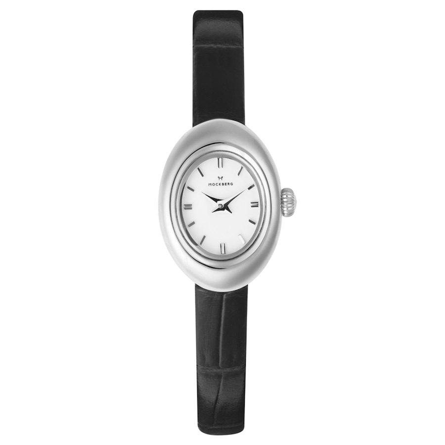 Mockberg Belle Oval Petite Leather Women's Watch MB1413 Schwarz Damen