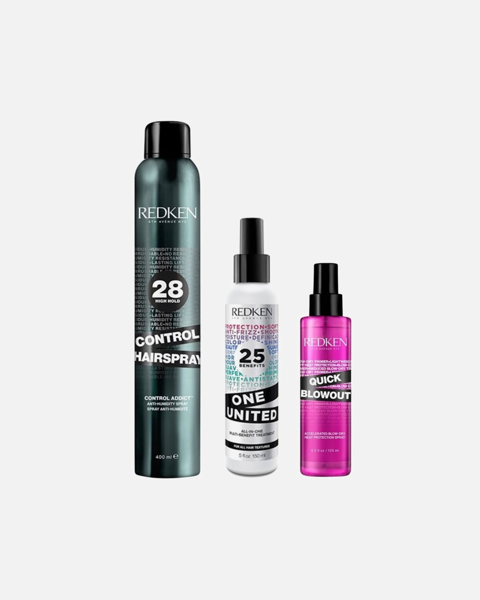 Haarpflegeset für Weiblich Redken Default Brand Line Control Hairspray + One United + Qick Blowout 1 Stück