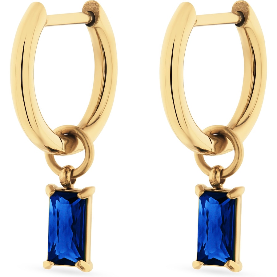 FAVS Creolen Edelstahl blau Damen