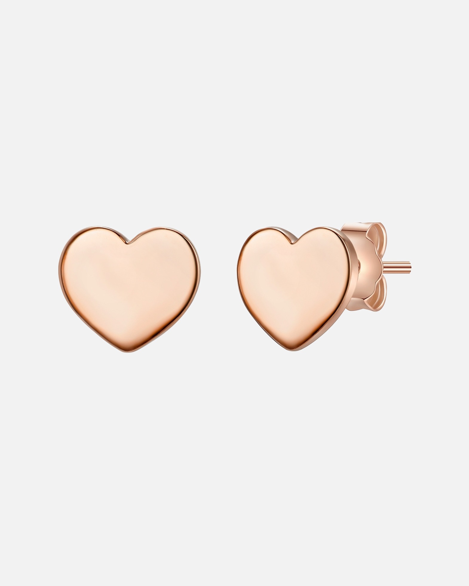 Ohrringe für Weiblich Glanzstücke München Ohrstecker Herz Sterling Silber in Roségold 6,9 mm