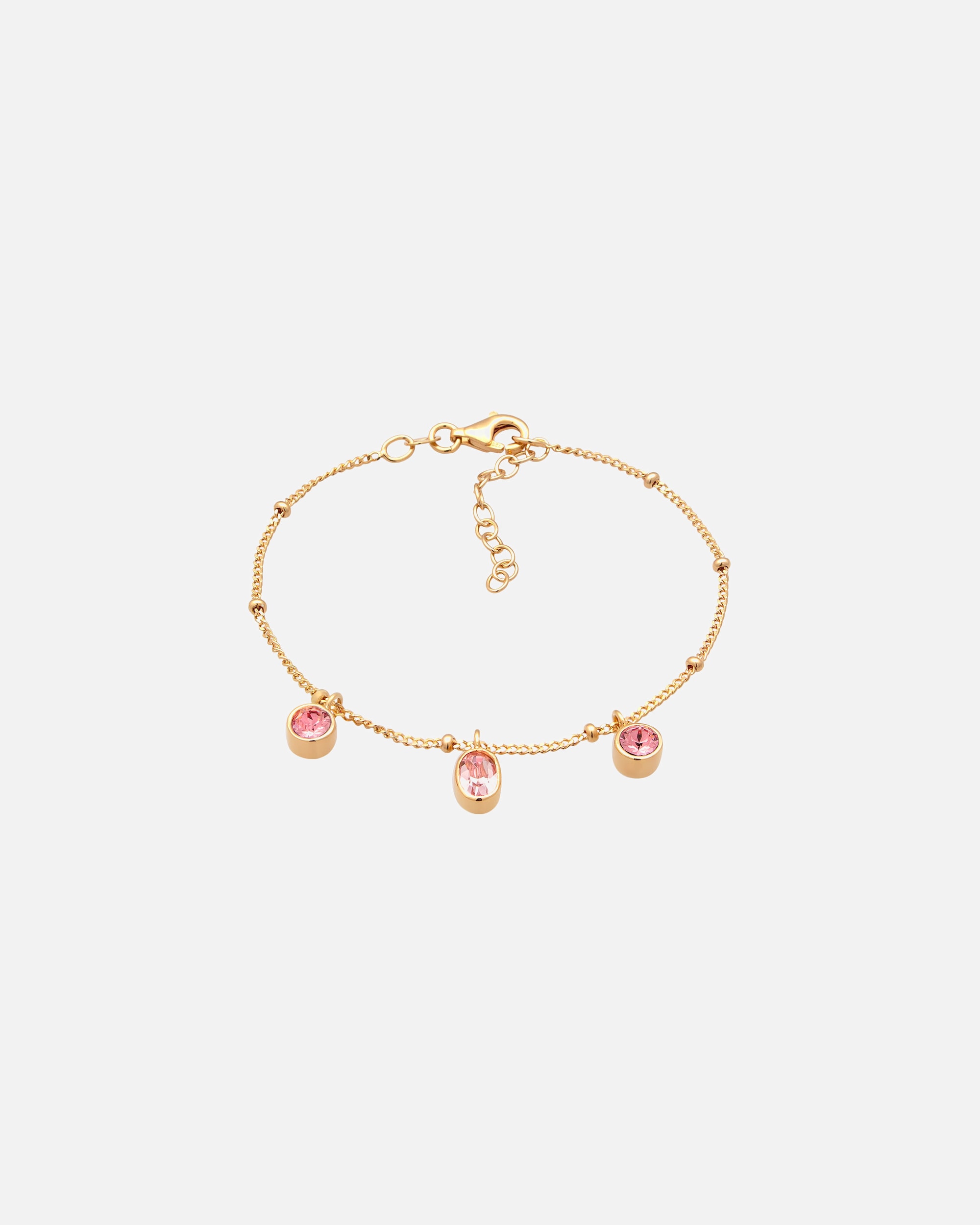 Armband für Weiblich Elli Rosa 925 Sterling Silber, mit Kristallen von Swarovski® goldfarben