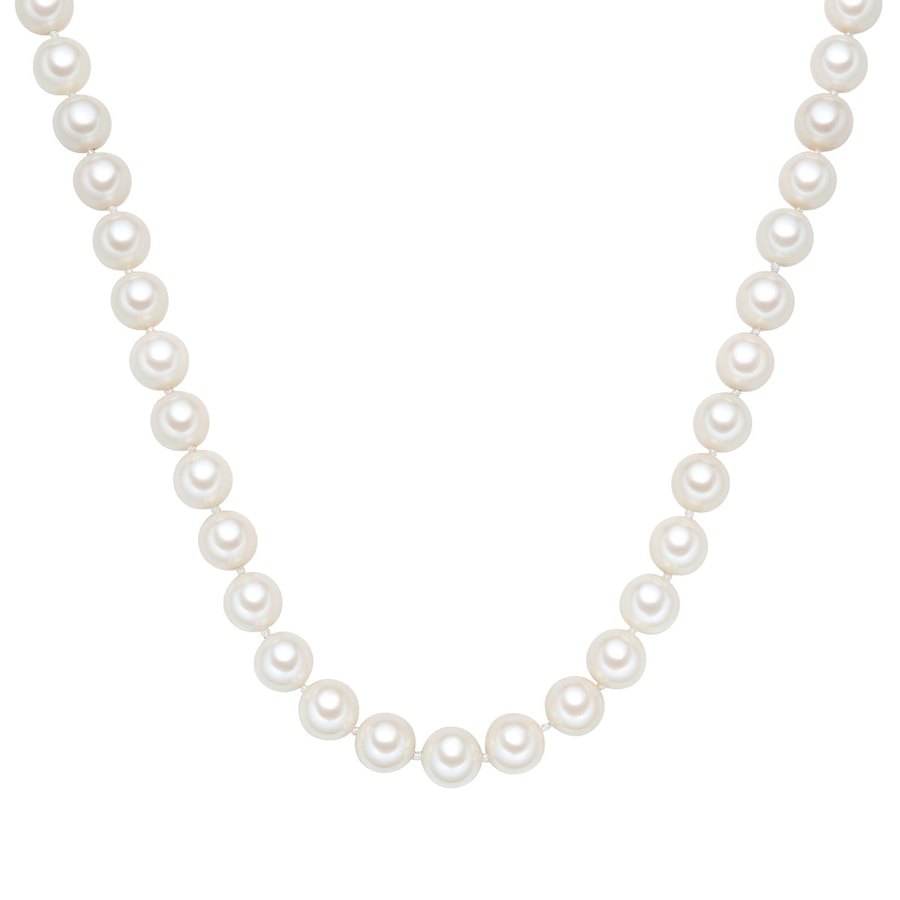 Rafaela Donata Perlen-Kette Sterling Silber Muschelkernperle in 50 cm + 5 Damen